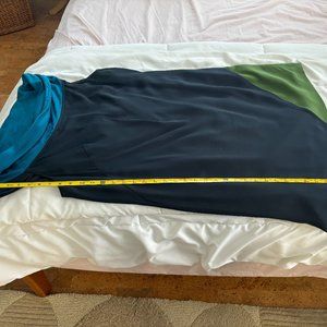 Akris Silk dress Navy, Green and Turquoise